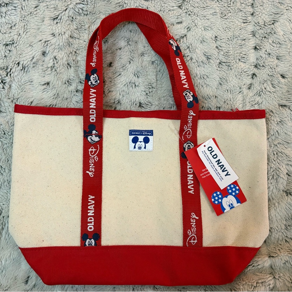 Old Navy Disney Tote Bag - Red and Cream